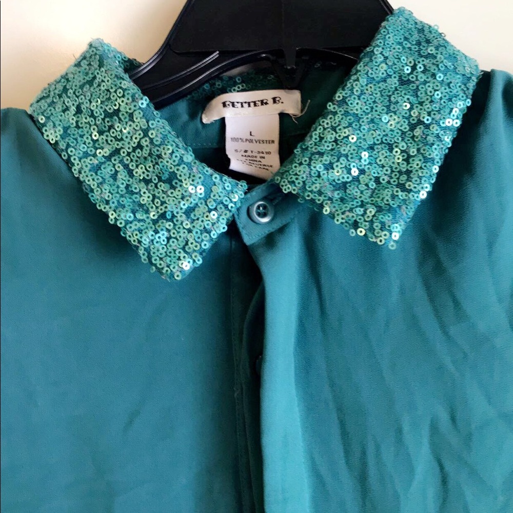 Sequin Collar Blouse